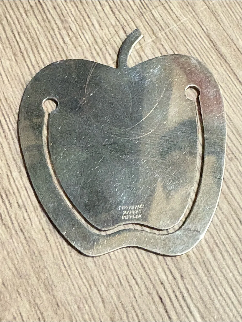 Tiffany & Co Sterling Silver Apple Bookmark